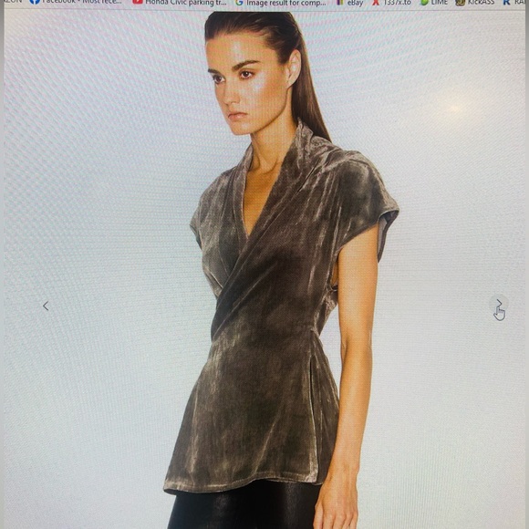 RICK OWENS- Velvet Wrap Biker Top - Picture 14 of 16